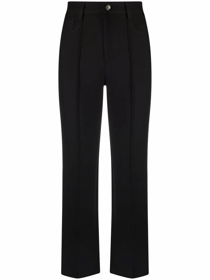 Cropped Flare Trousers