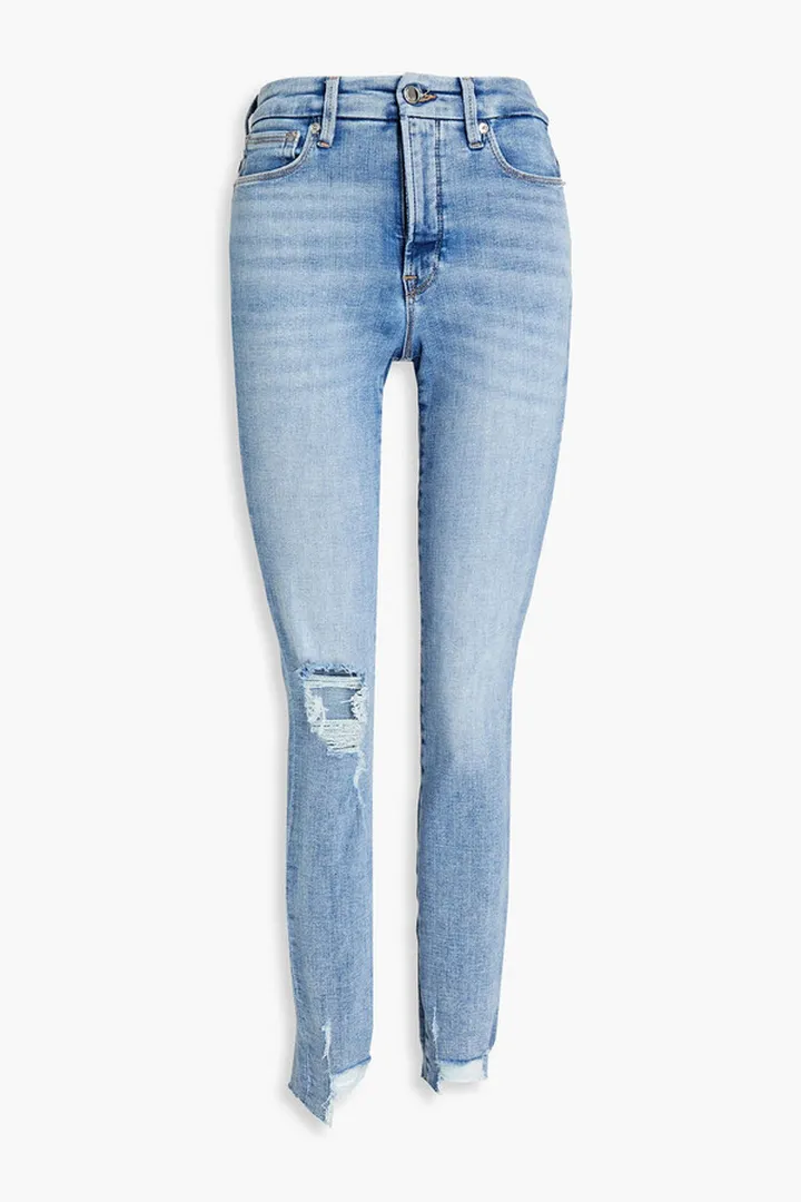 Good Legs distressed high-rise skinny jeans