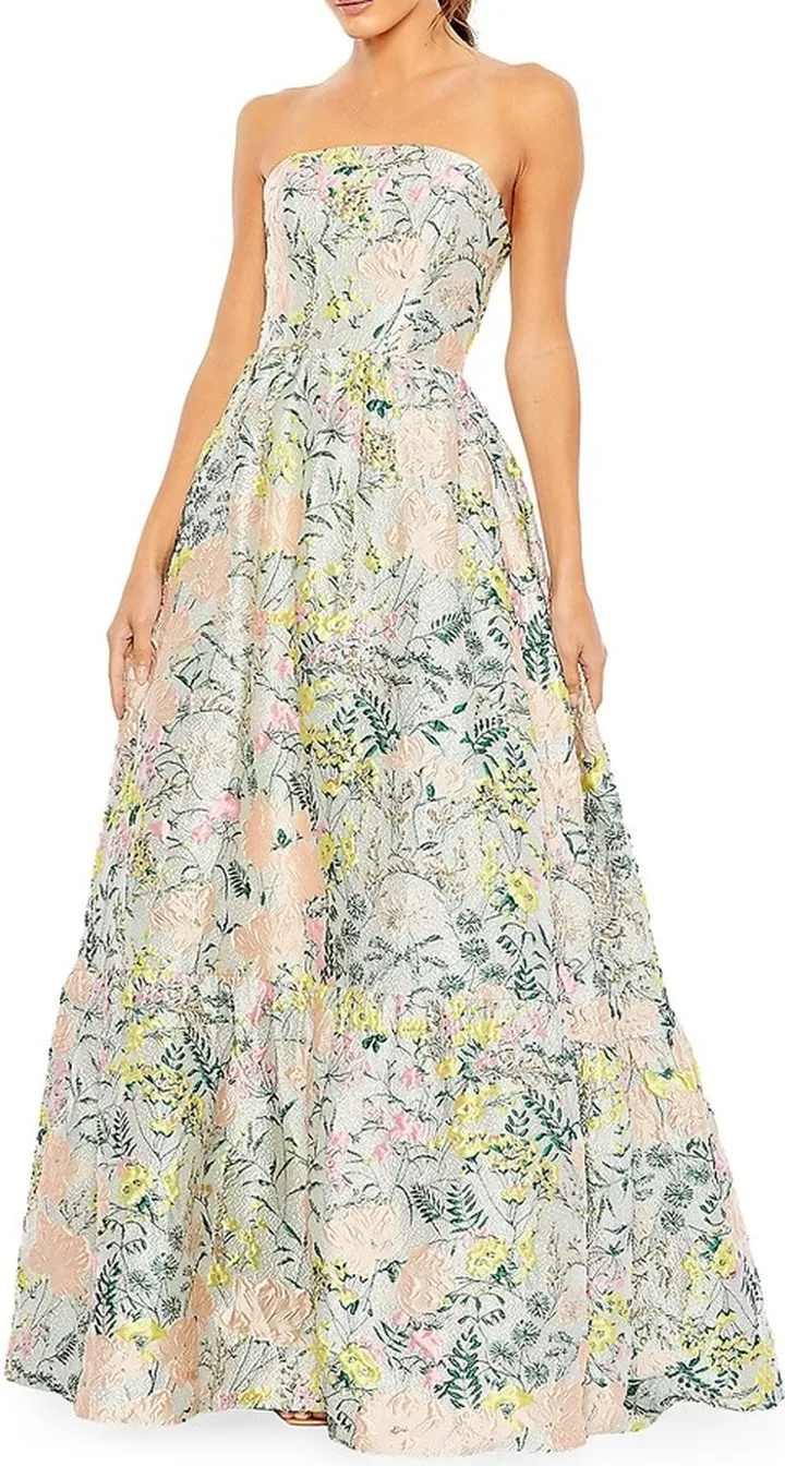 Floral Brocade Ball Gown