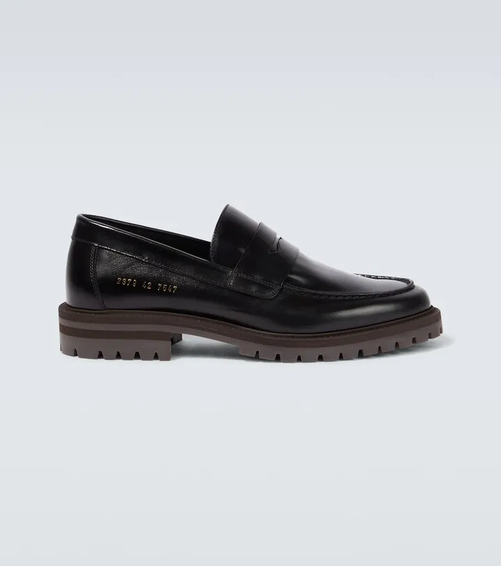 Leather penny loafers