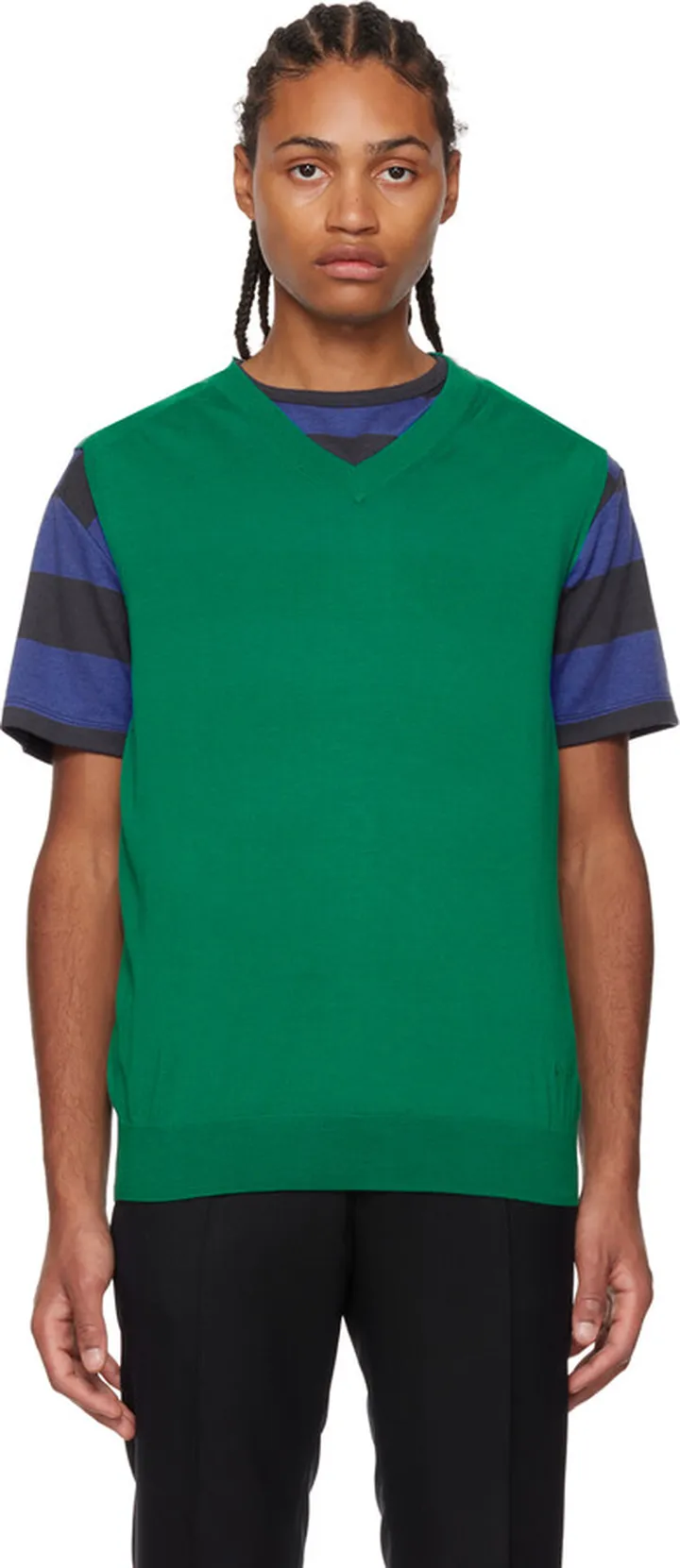 Paul Smith Green V-Neck Vest