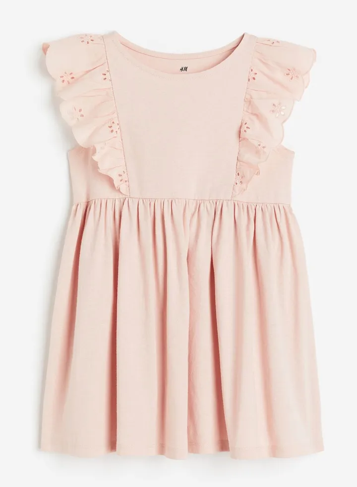 Kids Flounce Trimmed Jersey Dress