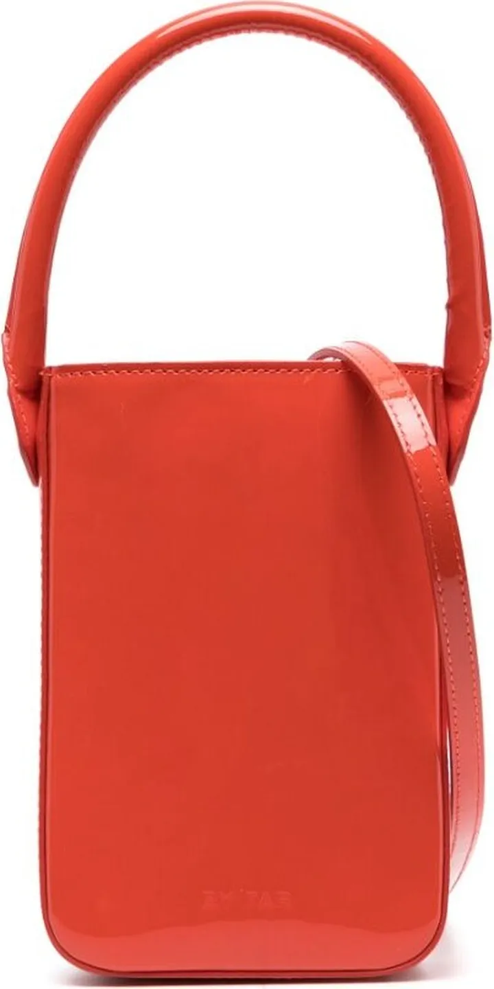 Red Note Patent Leather Cross Body Bag