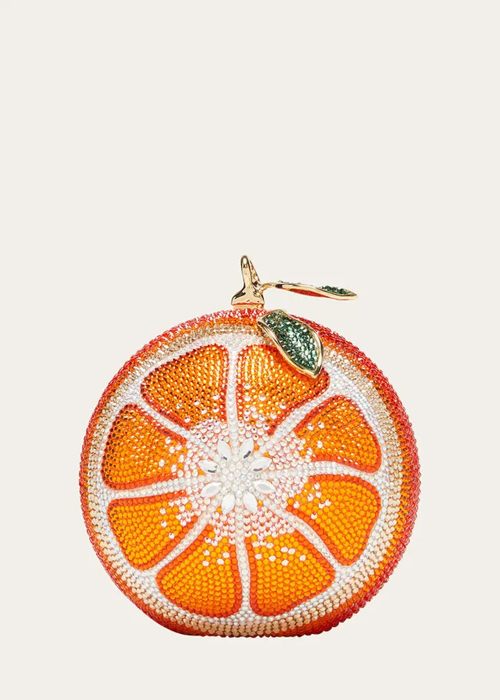 Sphere Tangerine Crystal Minaudiere