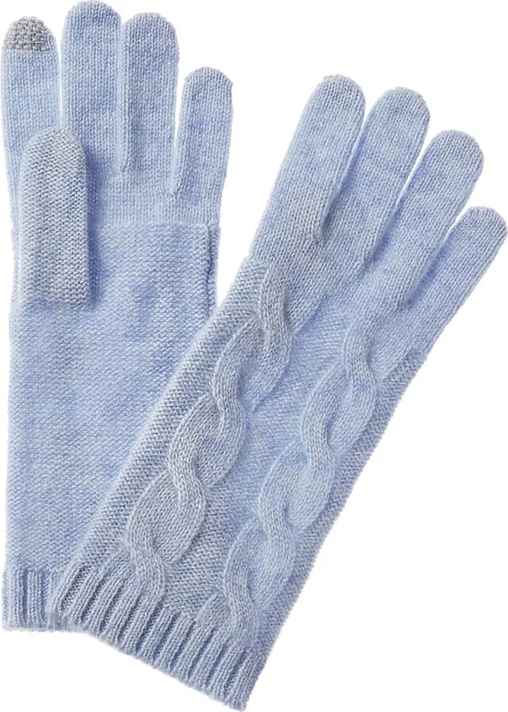 Hannah Rose Classic Cable Cashmere Gloves