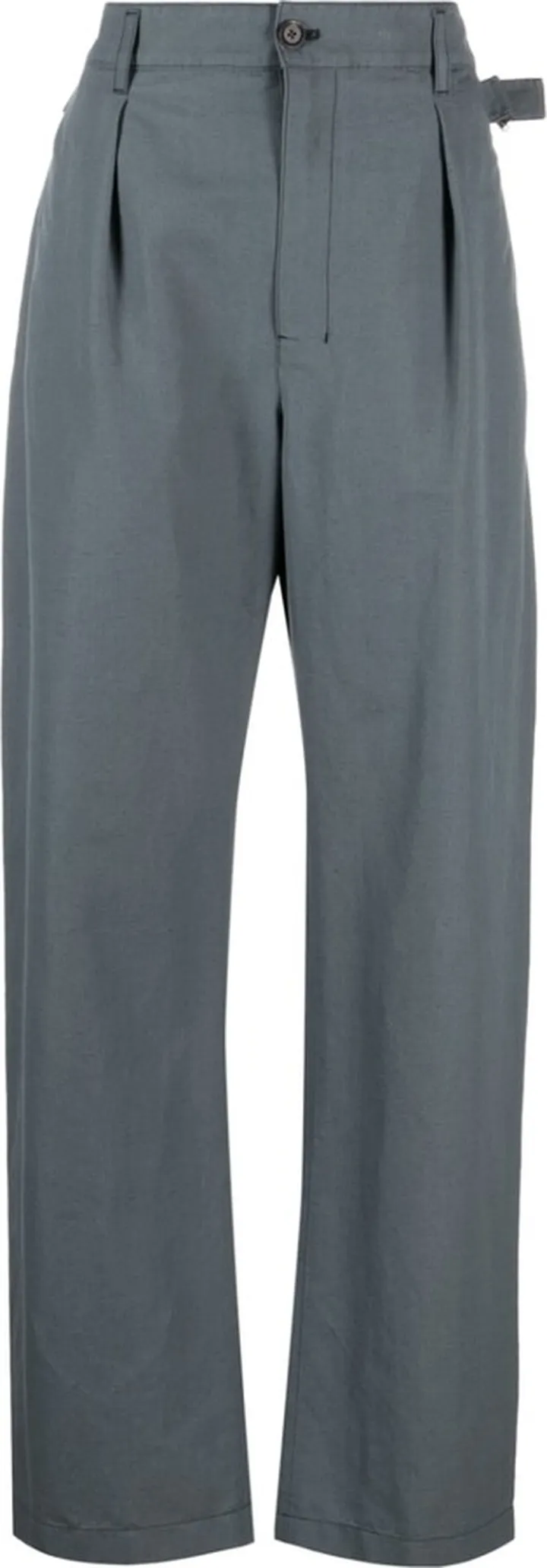 Straight-Leg Cotton Trousers