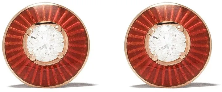 18kt rose gold diamond Mina stud earrings