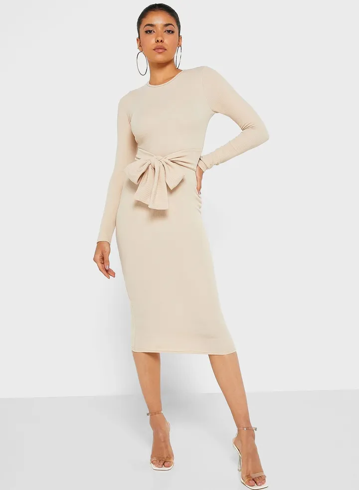 Tie Detail Bodycon Dress