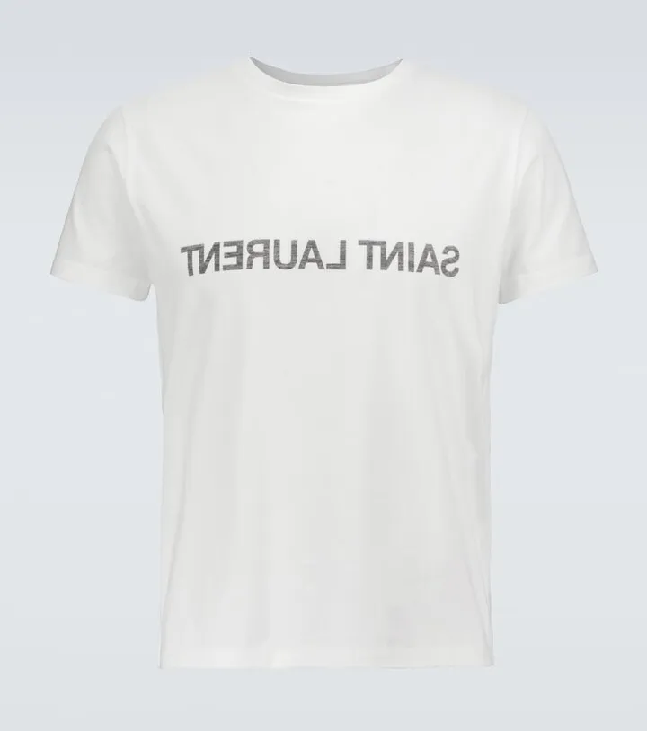 Reversed logo short-sleeved T-shirt