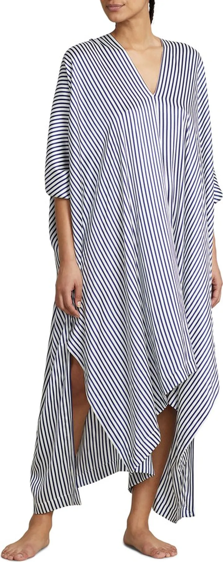 Striped Stretch Silk Caftan