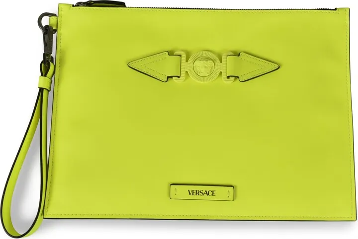 Logo Patch Top-Zip Clutch