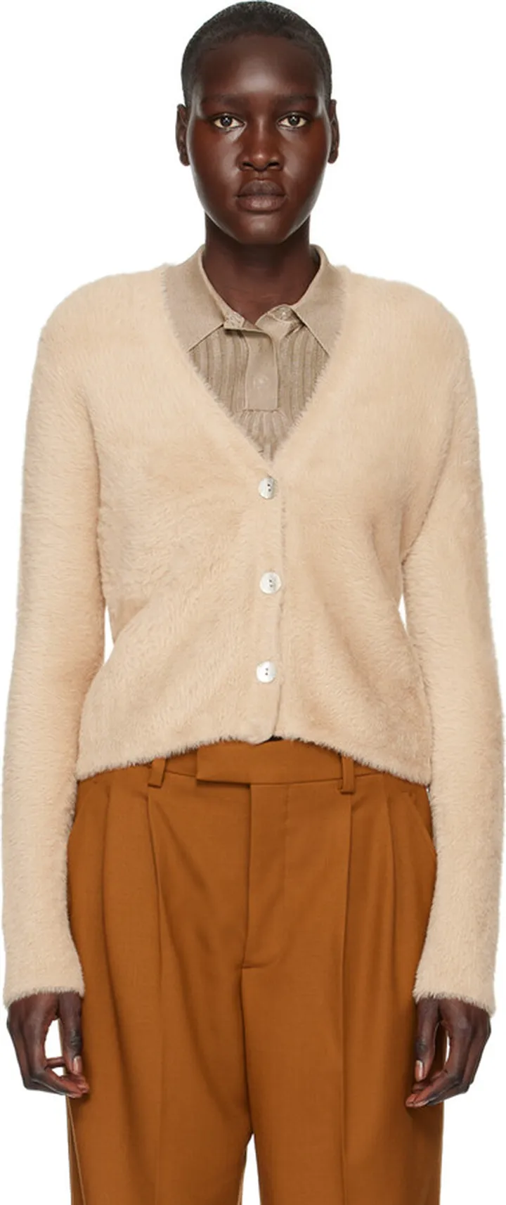 Vince Beige Eyelash Cardigan