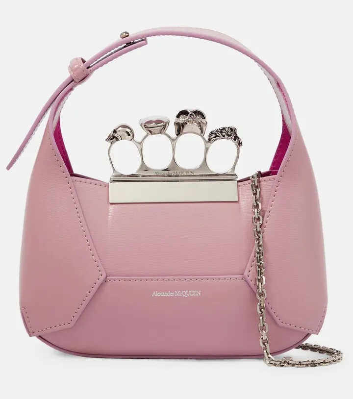 Jewelled leather tote bag