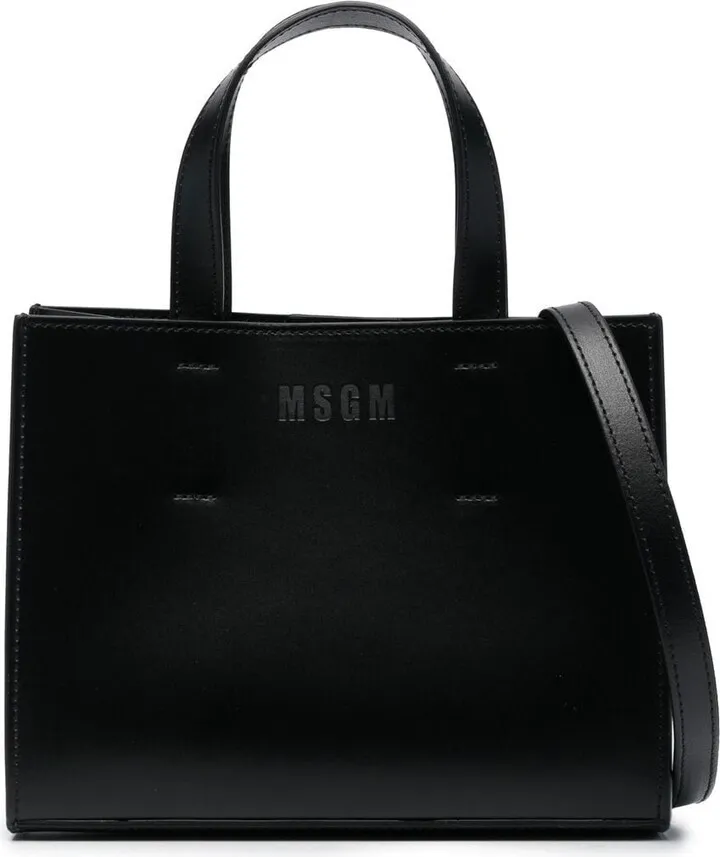 Embossed-Logo Tote Bag