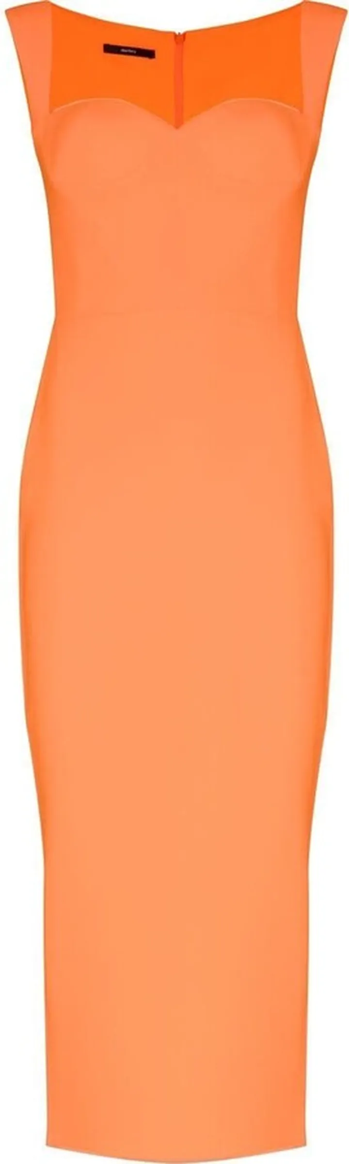 Claron sweetheart-neck midi dress