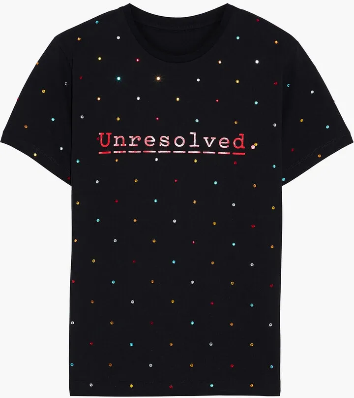 + Peter Saville embellished printed cotton-jersey T-shirt