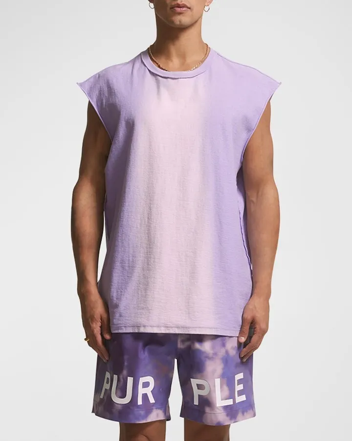 Men's Textured Jersey Sleeveless T-Shirt