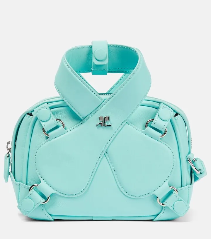 Loop baguette leather tote bag