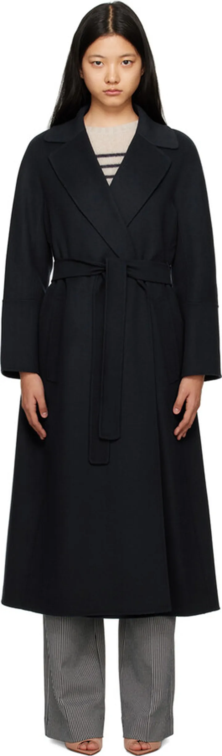 S Max Mara Navy Elisa Coat