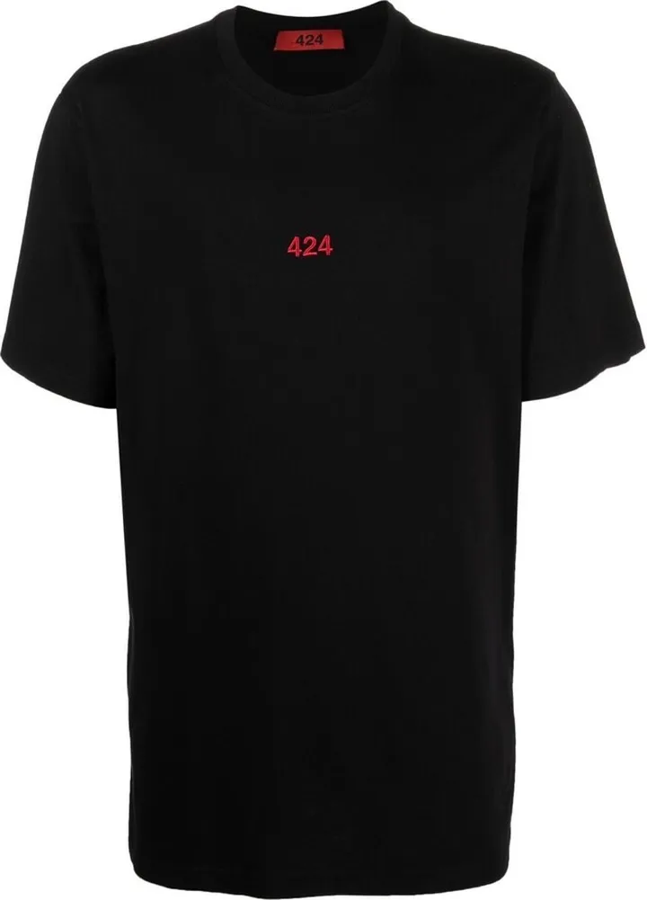logo-embroidered cotton T-shirt