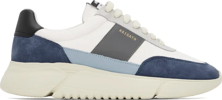 Axel Arigato White & Navy Genesis Vintage Sneakers
