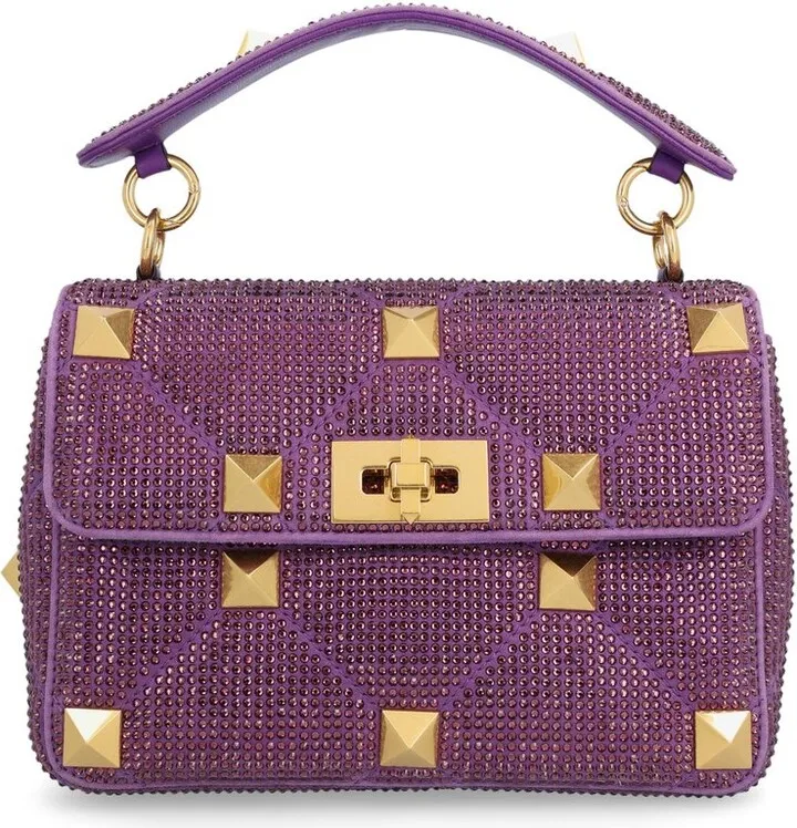 Valentino Garavani Roman Stud Foldover Top Shoulder Bag