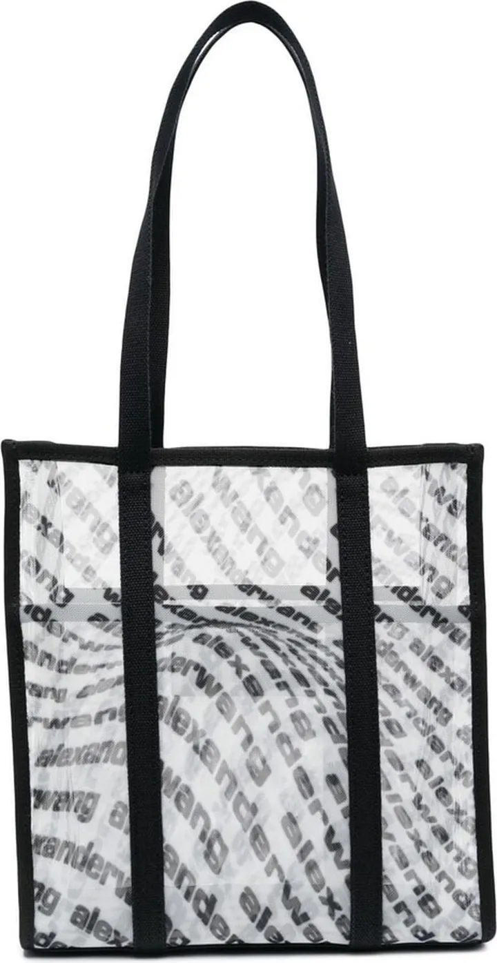 Translucent Logo-Print Tote Bag