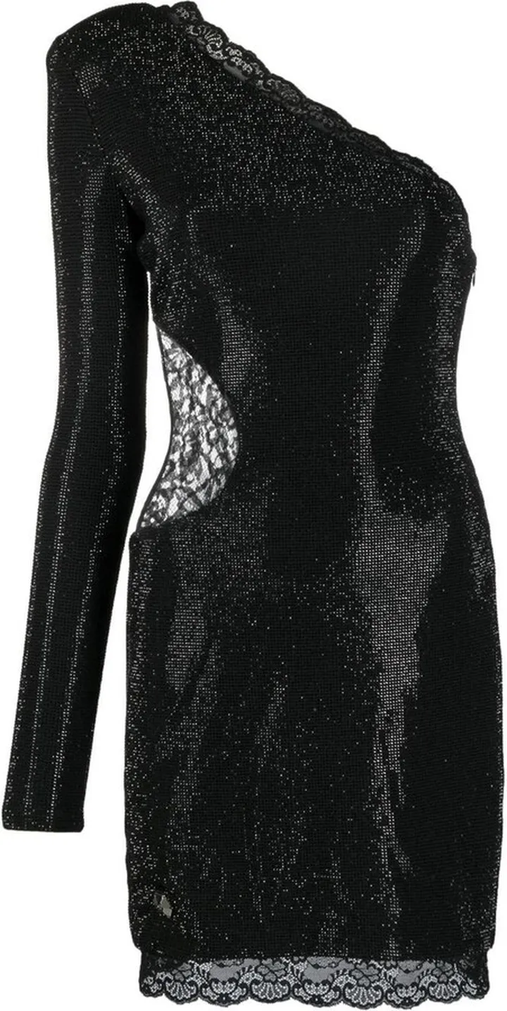 One-Shoulder Asymmetric Mini Dress