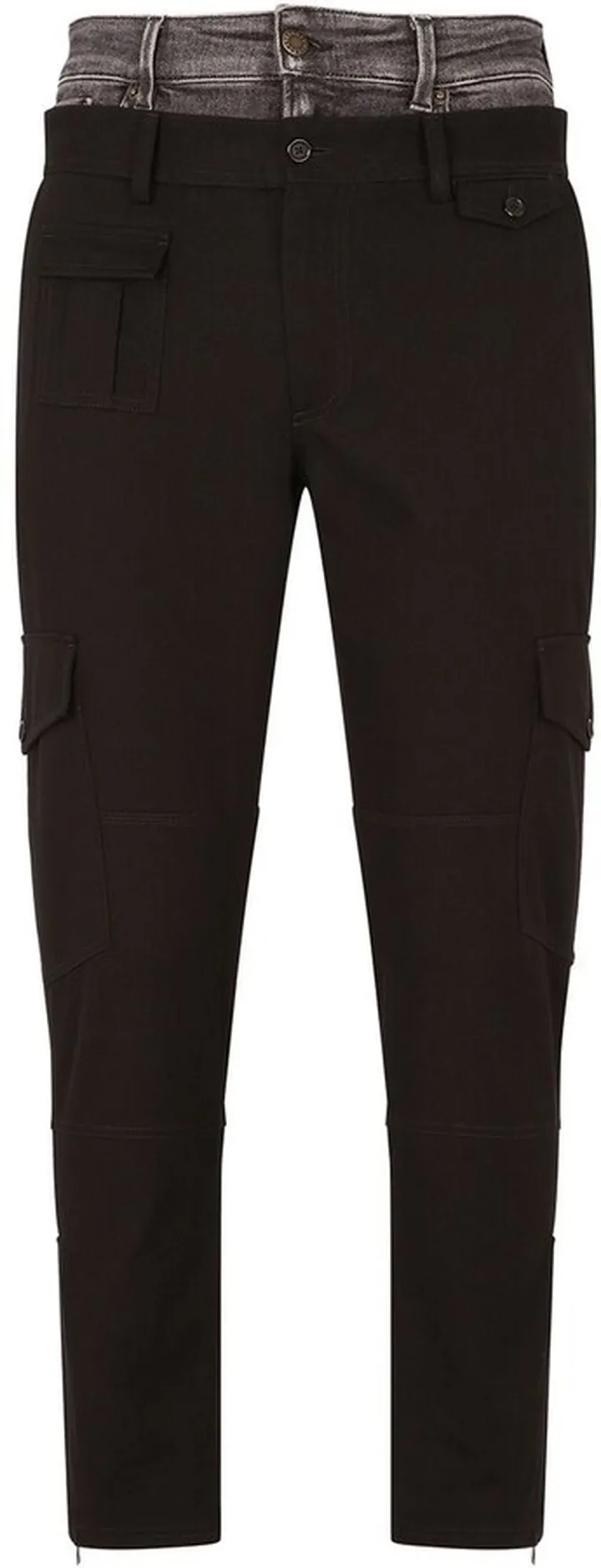 Double-Waist Straight-Leg Trousers