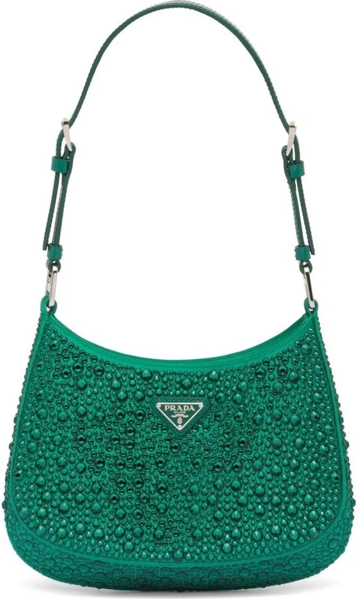 Cleo crystal-embellished shoulder bag