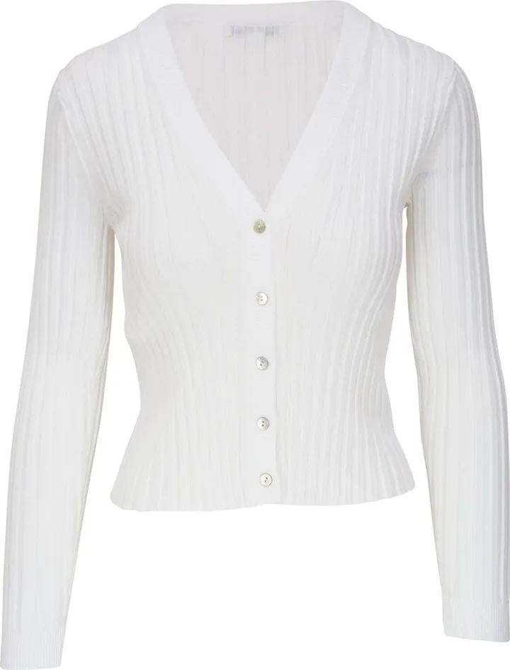 V-neck long-sleeve cardigan