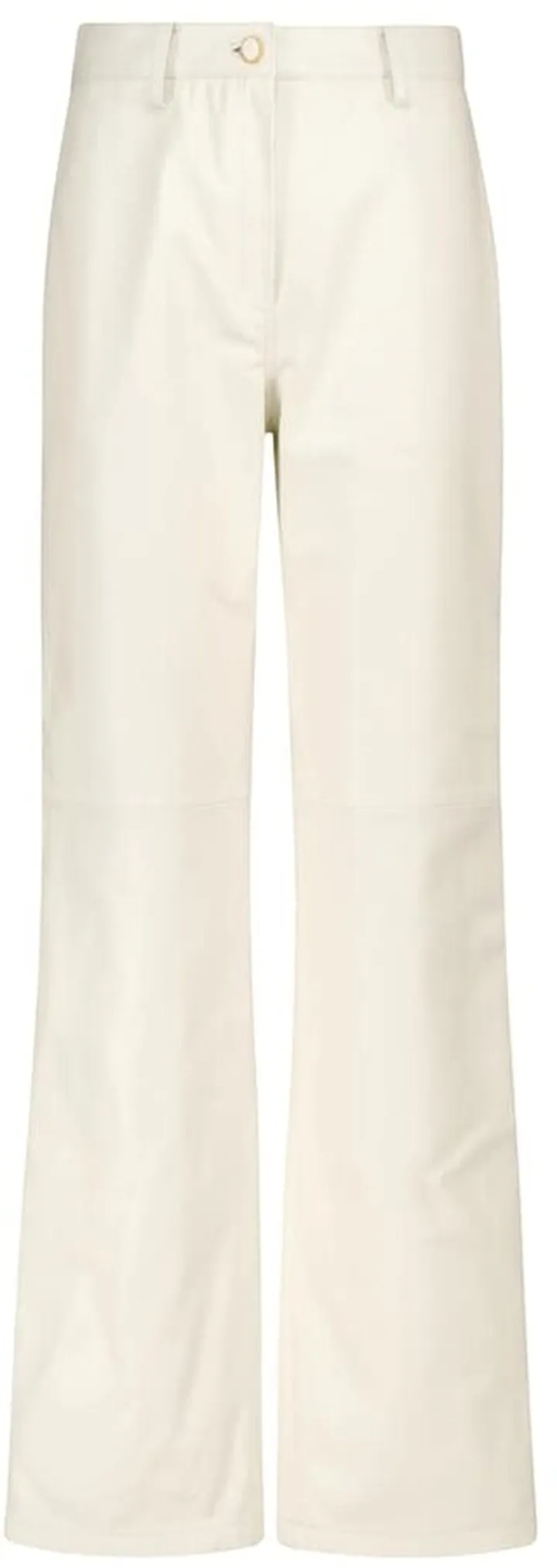 High-rise wide-leg leather pants