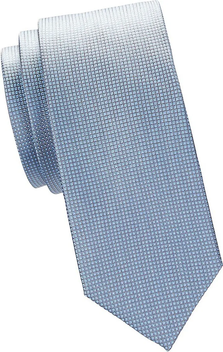 Grid Check Silk Jacquard Tie