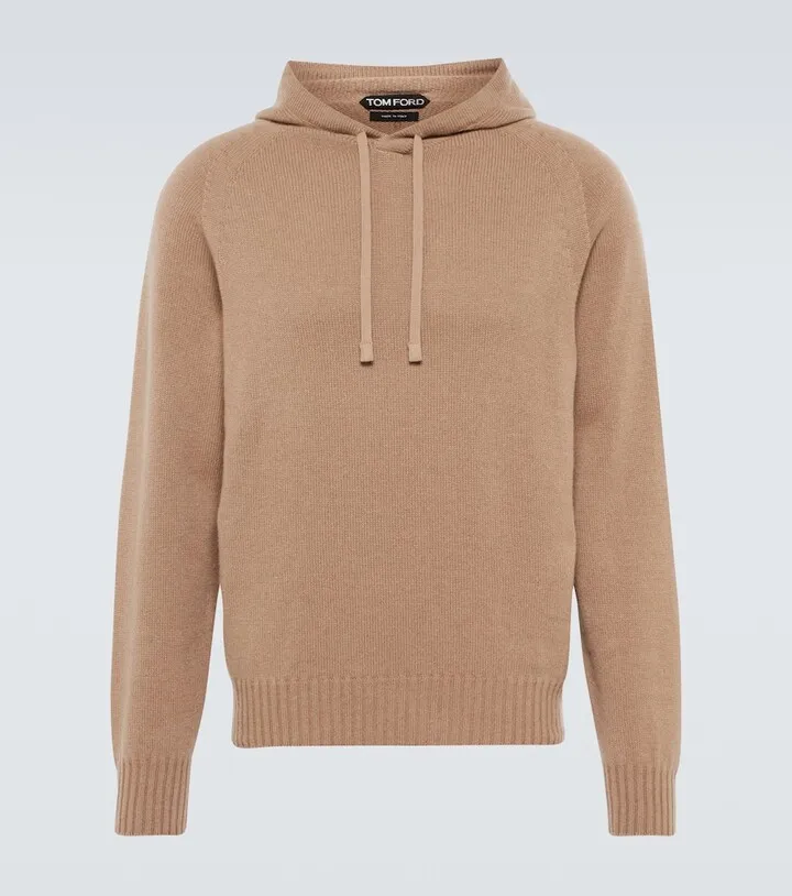 Hooded cashmere sweater