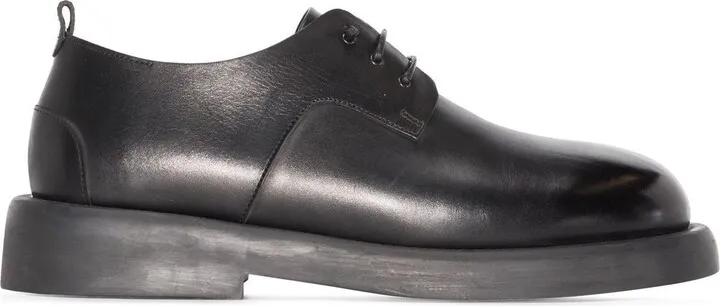 Polished-Finish Lace-Up Shoes
