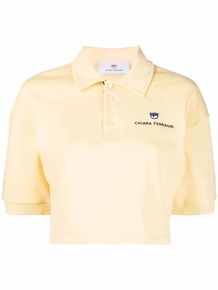 Cropped Logo-Embroidered Polo Shirt