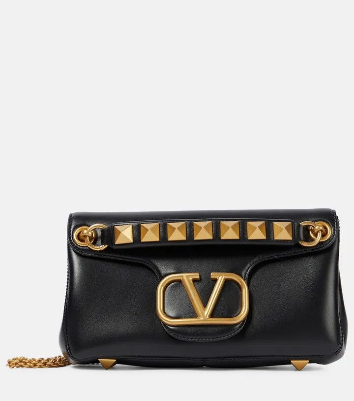 Stud Sign leather shoulder bag