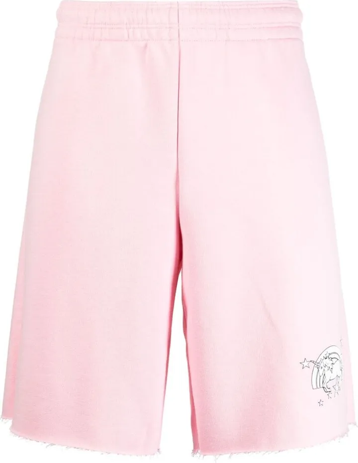 Illustration-Print Elasticated Track Shorts