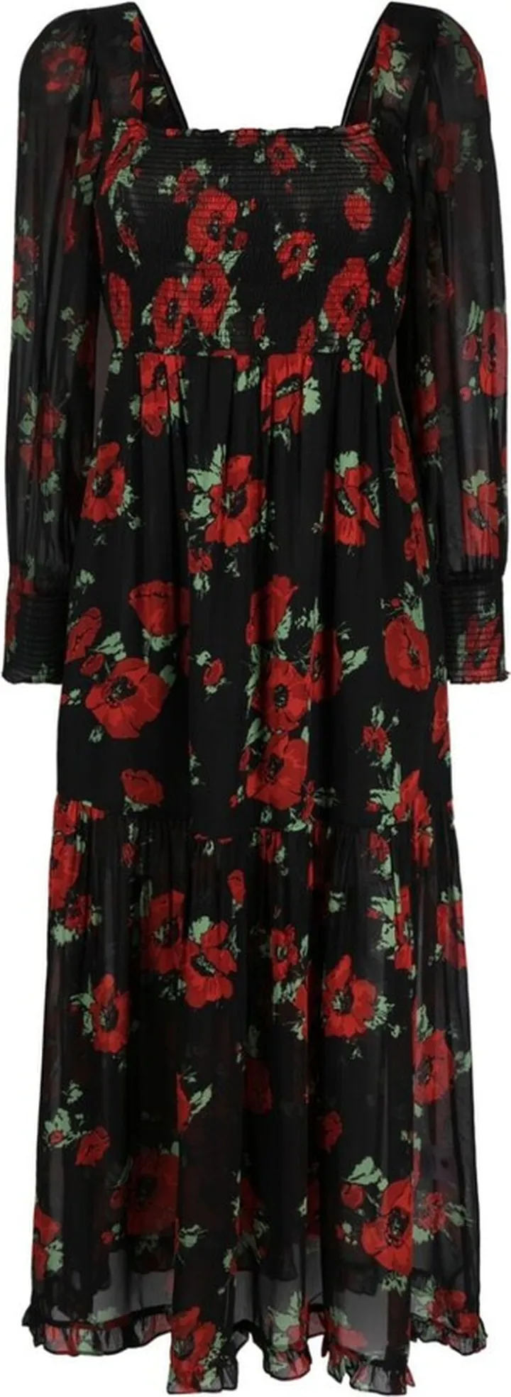 Yas floral-print midi dress