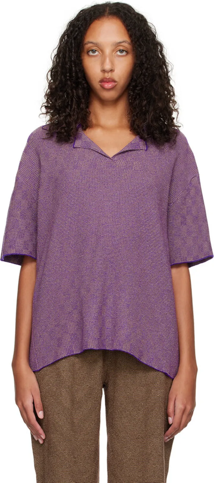 Isa Boulder SSENSE Exclusive Purple Lenticular Polo