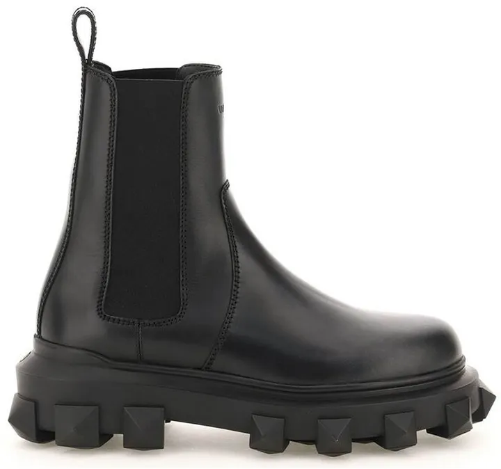 Valentino Garavani Roman Stud Slip-On Chelsea Boots