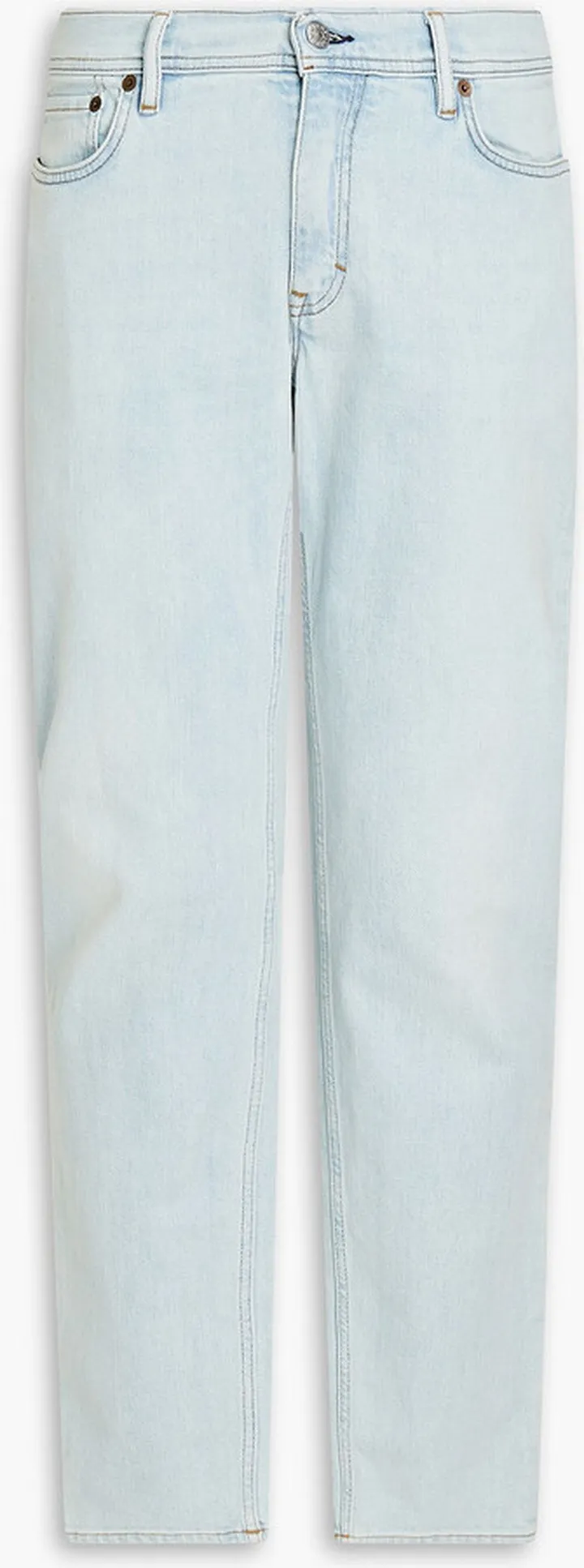 Skinny-fit faded denim jeans