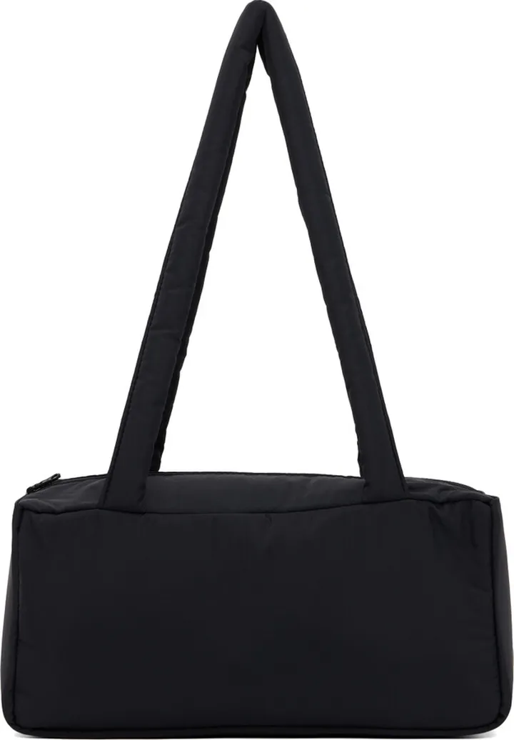 AMOMENTO Black Padded Square Shoulder Bag