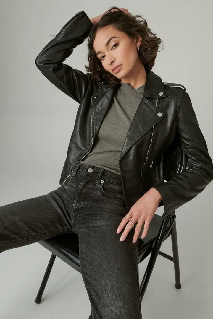 Classic Leather Moto Jacket