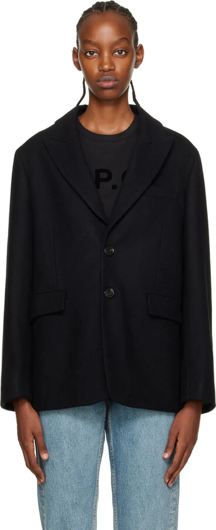 A.P.C. Black Jane Birkin Edition Judy Coat