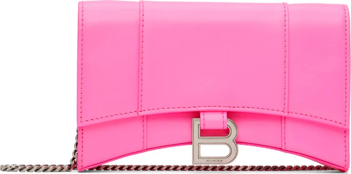 Balenciaga Pink XS Hourglass Shoulder Bag