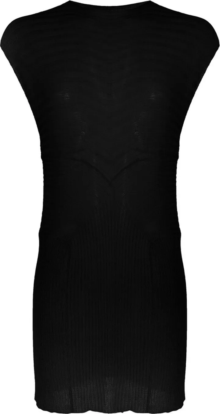 Open-Knit Semi-Sheer Vest