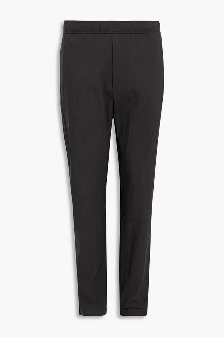Tapered cotton-blend jacquard pants