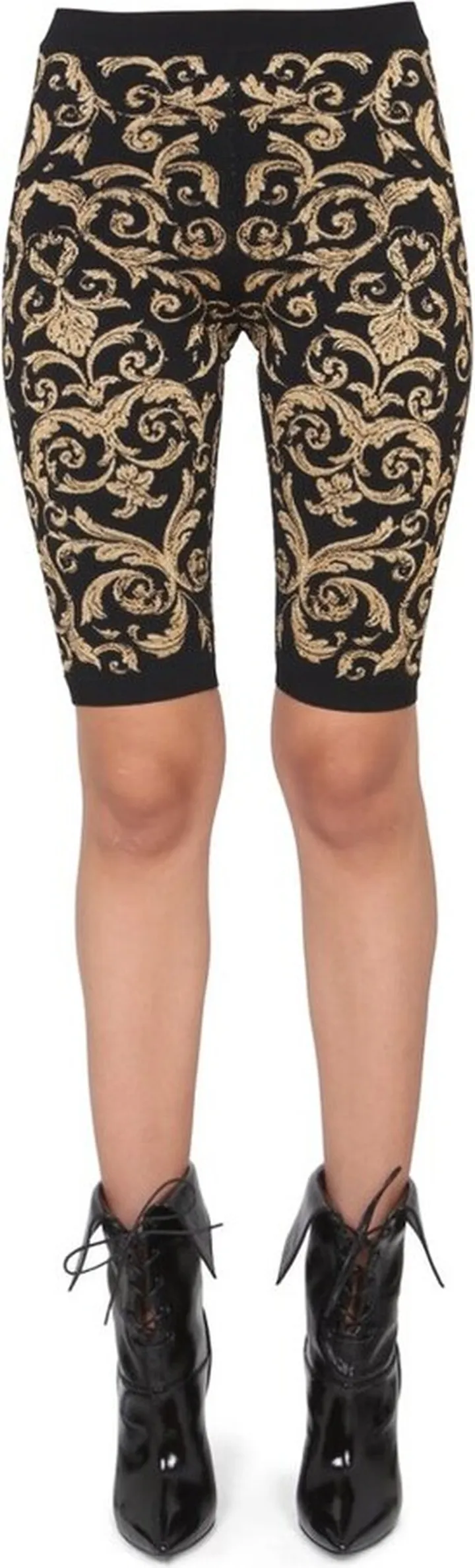 Moschino Baroque Jacquard High-Waist Knitted Shorts