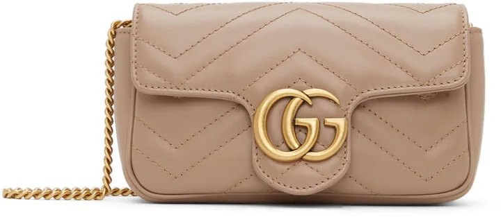 Gucci Pink Super Mini GG Marmont Matelassé Bag